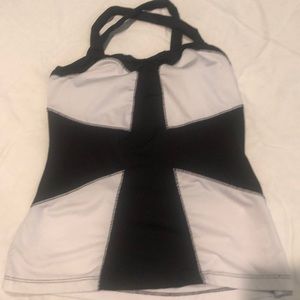 Women’s black and white xsmall athletic tank top